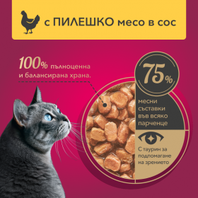 Пауч за котки My Love Adult cat with chicken in gravy с Пилешко месо в сос